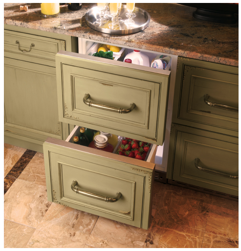 Monogram® 24" 5 Cu. Ft. Panel Ready Refrigerator Drawers-1