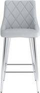 Inspire™ Devo 2-Piece Light Gray/Chrome 26" Counter Stool-2