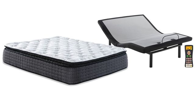 Sierra Sleep® by Ashley® Limited Edition 2-Piece Hybrid Firm and Best Adjustable Base Queen Mattress Set-0