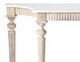 A & B Home Adela White Marble Top Console Table with Brown Mango Legs -1