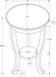 Monarch Specialties Inc. Walnut Veneer Round Side Table-1