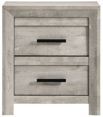Elements International Ellen White Nightstand-1