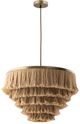 TOV Furniture Sarai Brass/Natural Fringe Pendant-3