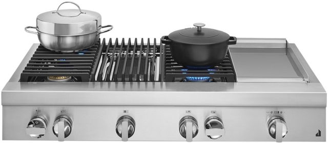 JennAir® NOIR™ 48" Stainless Steel Natural Gas Rangetop-1