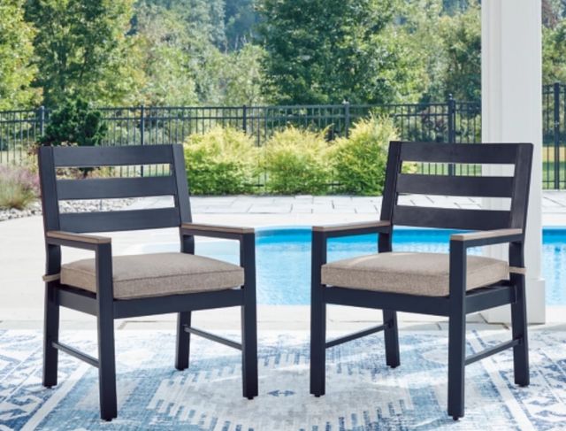 Signature Design by Ashley® East Beach Driftwood/Navy Blue 7-Piece Outdoor Dining Set-4