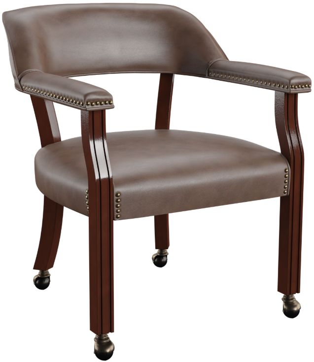 Steve Silver Co. Tournament 5-Piece Brown/Medium Cherry Dining Table Set-4