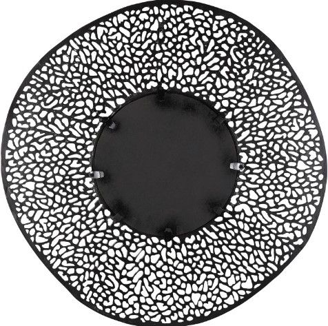 Deco Marche Black Wall Mirror with Lattice Frame-2