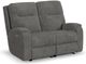 Flexsteel® Penn Coal Power Reclining Loveseat with Power Headrests and Lumbar-0