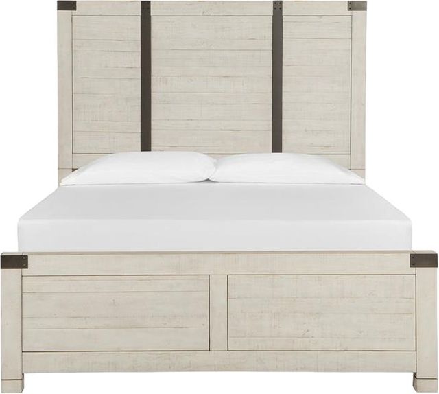 Magnussen Home® Chesters Mill Alabaster/Aged Iron California King Panel Bed-1