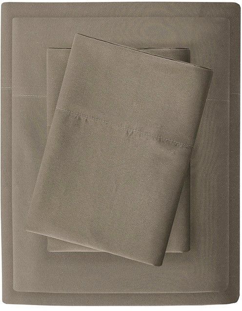 Olliix by Madison Park Brown Full 3M Microcell All Season Moisture Wicking Lightweight Sheet Set-0