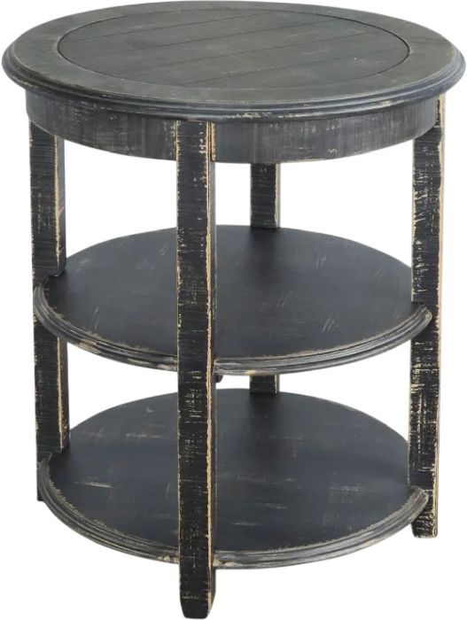 Sunny Designs™ Marina Black Sand Round Side Table-0