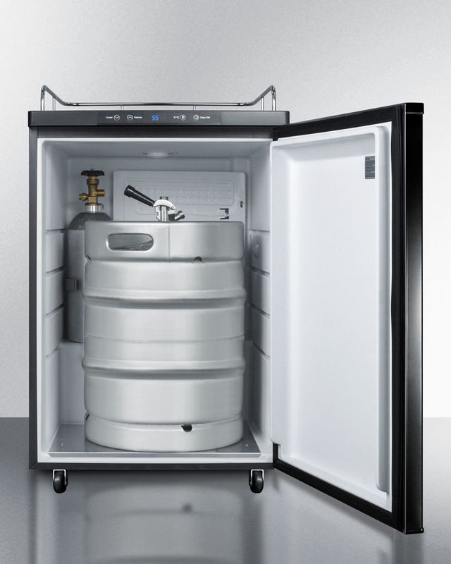 Summit® 5.6 Cu. Ft. Black Beer Cooler/Kegerator-2
