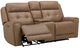 Liberty Furniture Carrington York Sand Leather Power Reclining Loveseat with Console-1