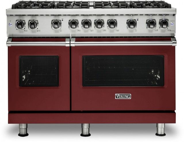 Viking® 5 Series 48" Reduction Red Pro Style Natural Gas Range-0