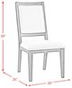 Elements International Versailles Contemporary Grey Square Back Dining Chair-3