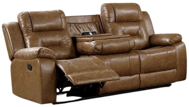 Furniture of America® Ezekius Brown Manual Reclining Sofa-0