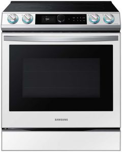 Samsung Bespoke 30" White Slide In Electric Range