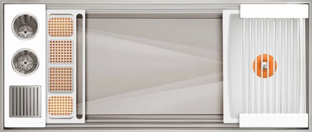 The Galley® Designer White Resin Ideal ThinTop™ WashStation™ 4S 4S-0