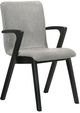 Armen Living Varde 2-Piece Black/Gray Dining Arm Chair Set-2