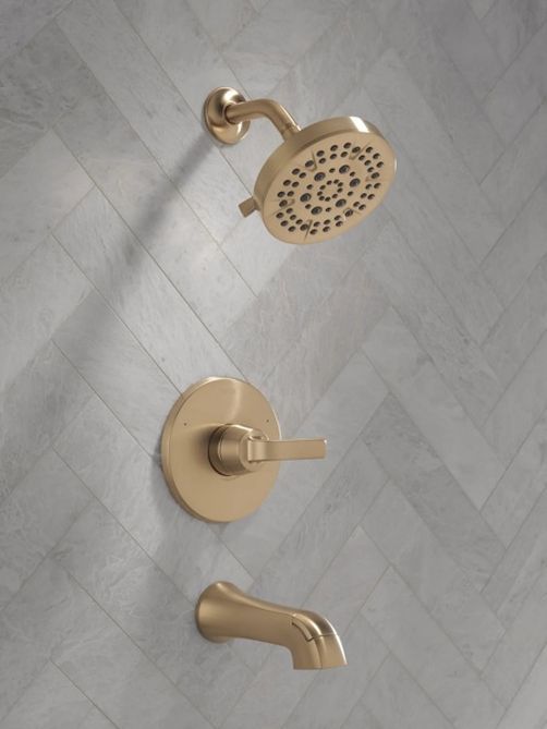 Delta Lineax™ Monitor 14 Series Champagne Bronze Tub and Shower Trim-4