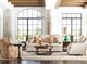 Kincaid® Commonwealth Corso Glass Top Round Coffee Table with Rich Hazelnut Base-1