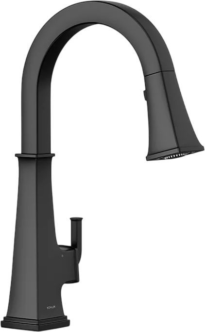 KOHLER® Riff® Matte Black Touchless Kitchen Sink Faucet with 3-Function Sprayhead-0