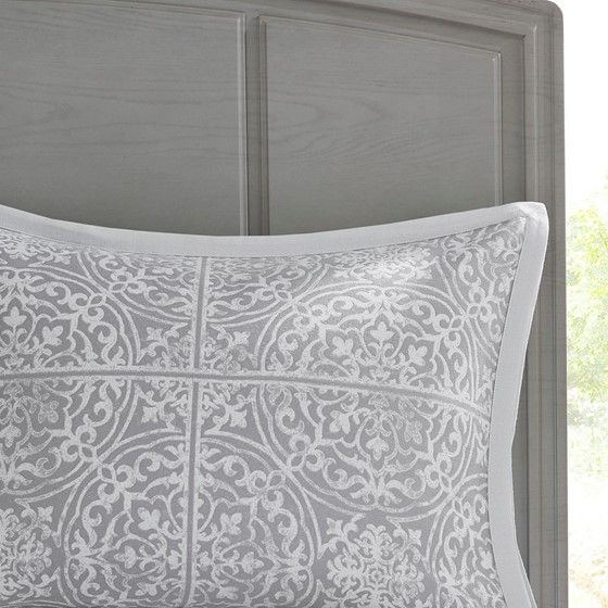 Olliix by Madison Park Signature Windham Grey King Jacquard Comforter Set-1