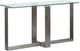 Magnussen Home® Holden Glass Top Rectangular Sofa Table with Aged Pewter Base-0