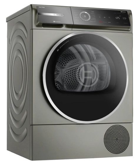 Bosch® 800 Series 4.0 Cu. Ft Pearl Steel Front Load Ventless Electric Dryer-1