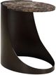 Uttermost® Welling Chocolate Brown Side Table with Black Base-0