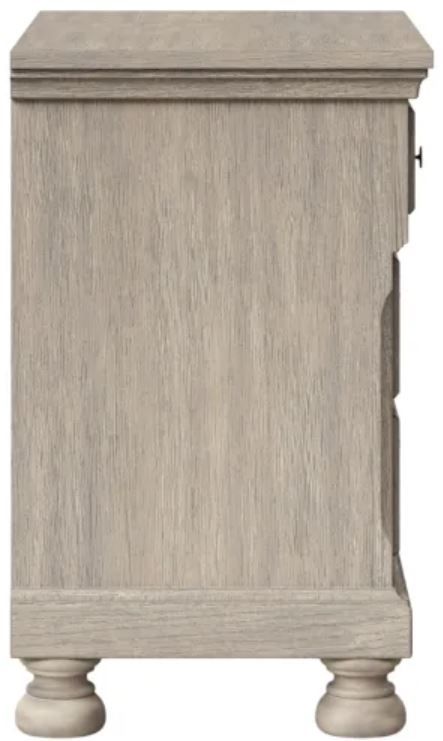Bernards Prescott Gray Nightstand-2