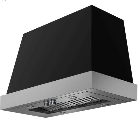 Elica Disegno Series Torino 36" Matte Black Wall Mounted Range Hood-0