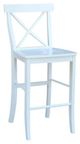 John Thomas Furniture® Dining Essentials White X-Back Bar Stool-0
