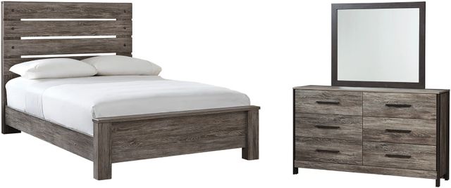 Signature Design by Ashley® Cazenfeld 2-Piece Black/Gray Full Panel Bed Set-0