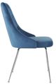 Mazin Furniture Plumeria Blue/Chrome Dining Side Chair -2