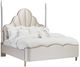 Michael Amini® Malibu Crest Porcelain Eastern King Scalloped Poster Bed-4