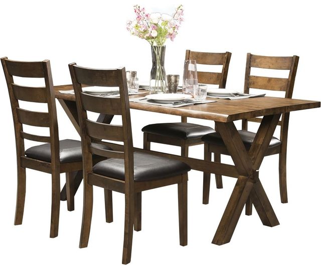 Mazin Furniture Sansa Black/Brown Side Dining Chair-2