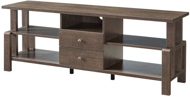 Brassex Inc. Walnut Oak 60'' TV Stand -1