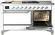 Ilve® Majestic III 60'' White Pro Style Dual Fuel Natural Gas Range with Solid Door and Chrome Trim-2