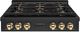 ZLINE Paramount Series 36" Black Stainless Steel Gas Rangetop with Polished Gold Accents-0