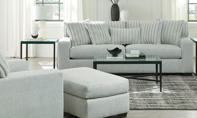 American Wholesale Furniture Cloud Silver Ottoman-1