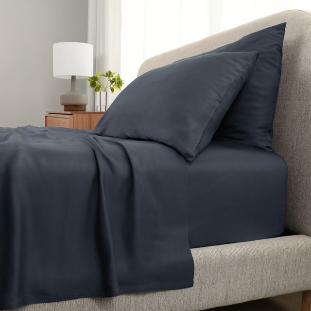 Cariloha Aloha 4-Piece Cape Blue Queen Soft Sheet Set-0