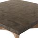 Four Hands Brinton Distressed Iron Top Coffee Table with Rustic Oak Veneer Base-5