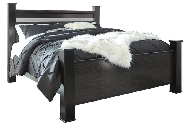 Signature Design by Ashley® Starberry Black King Poster Bed-0