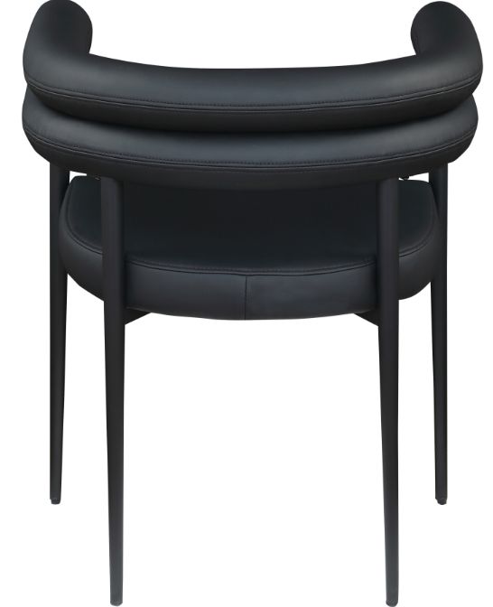 Meridian Furniture Lavina Black Vegan Leather Upholstered Dining Chair-3