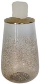 A & B Home Gold/White Lidded Jar -2
