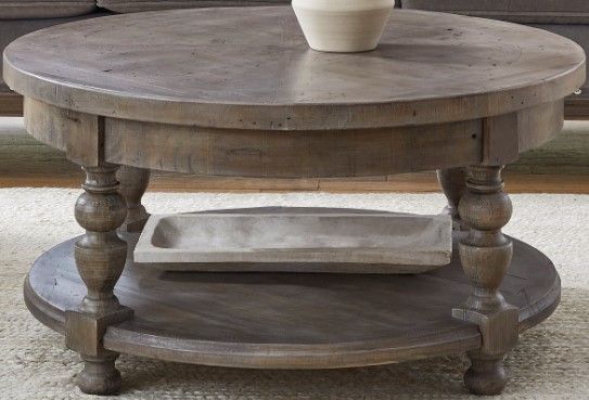 Null Furniture Aria Gray Wash Round Cocktail Table-0