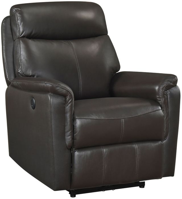 Mazin Furniture Leif Dark Brown Power Reclining Chair-0