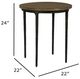 Nest Home Collections Chloe Antique Natural End Table with Black Base-2