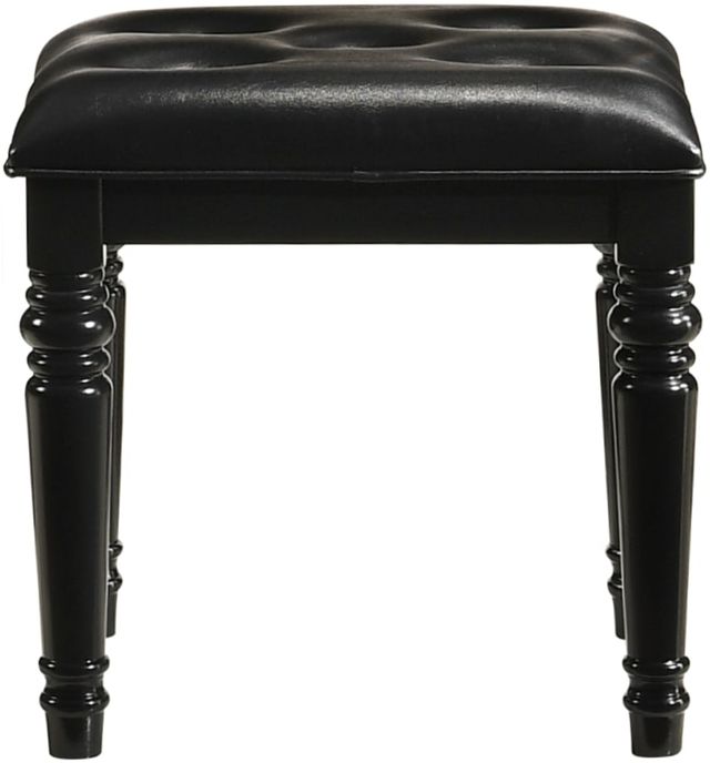New Classic® Home Furnishings Valentino Black Dressing Table Stool-1